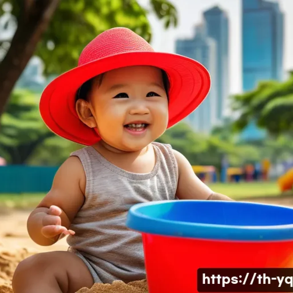음성 인터페이스의 신뢰성과 안정성 확보 방안 - **Subject:** A cheerful toddler playing in a sandbox at a public park in Bangkok.
**Prompt:** "...