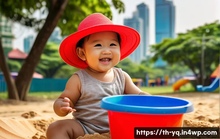 음성 인터페이스의 신뢰성과 안정성 확보 방안 - **Subject:** A cheerful toddler playing in a sandbox at a public park in Bangkok.
**Prompt:** "...