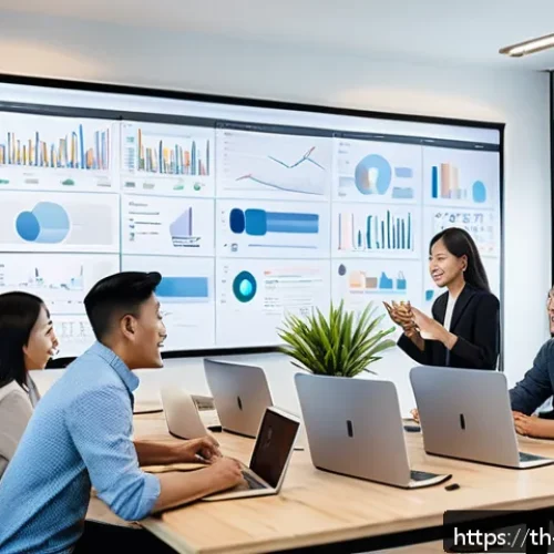 Home 30 조직 내 음성 인터페이스 설계 팀 구성 방법 - A modern, diverse team of professionals collaborating in a bright, open office space focused on voic...