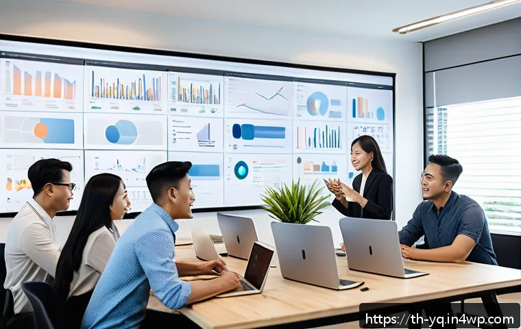 조직 내 음성 인터페이스 설계 팀 구성 방법 - A modern, diverse team of professionals collaborating in a bright, open office space focused on voic...